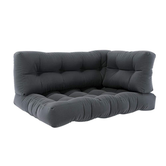 Vicco Palettenkissen Set Flocken, Outdoor Kissen, Anthrazit, 120 x 80 cm 3 Teile