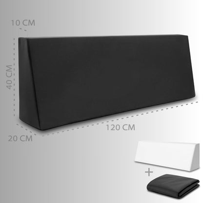 Amazinggirl Palettenkissen Outdoor Europaletten Rückenkissen 40 x 120 cm - Schaumstoff Sitzpolster für Paletten und Palettensofa Graphit