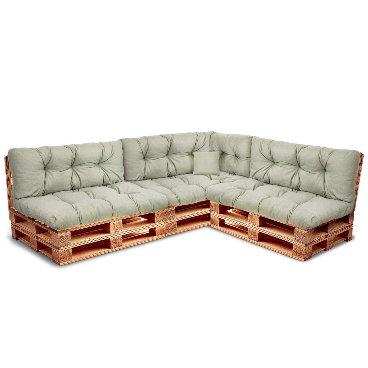 Best Wool Palettenkissen Set – Wetterfestes Sitz- & Rückenkissen 120x80 + 120x40 für Palettensofa & Gartenmöbel