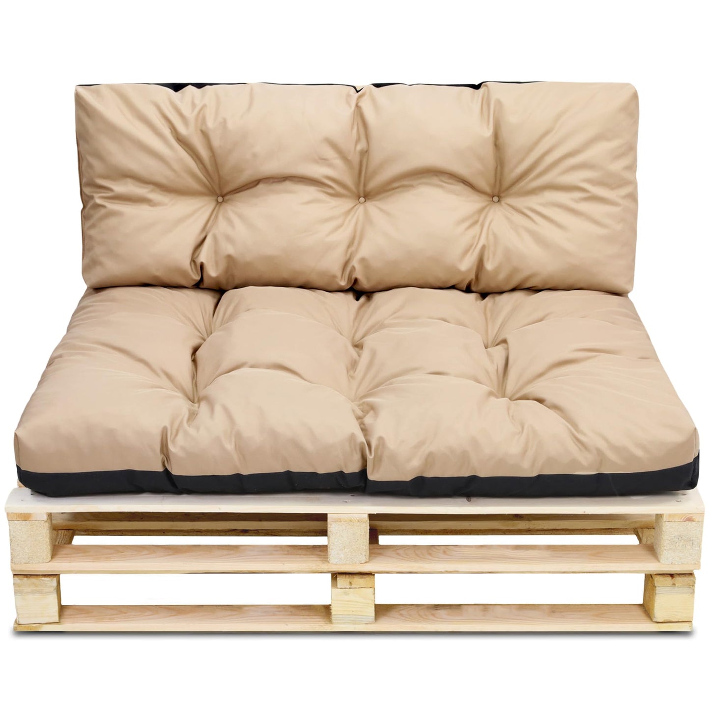 Amazinggirl Palettenkissen 80x120 cm – Sitzkissen Beige für Europaletten, Palettensofa & Gartenmöbel