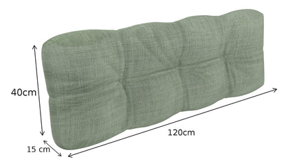 POKAR Palettenkissen Palletenauflagen Palettenpolster Palettensofa Palettenmöbel 2er Set: 1x Sitzkissen 120x80 + 1x Rückenlehne 120x40, Grün