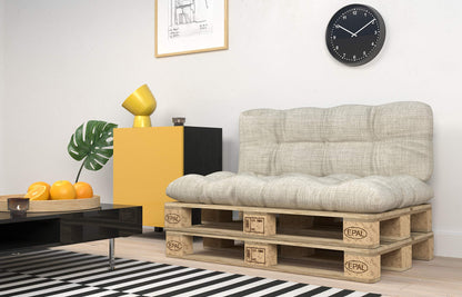 POKAR Palettenkissen Palletenauflagen Palettenpolster Palettensofa Palettenmöbel 2er Set: 1x Sitzkissen 120x80 + 1x Rückenlehne 120x40, Grün